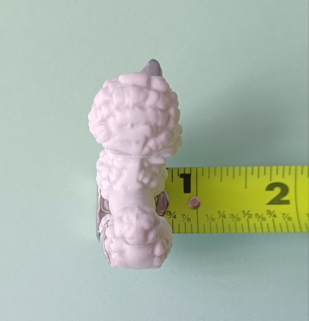 VINTAGE SMALL BONE CHINA POODLE FIGURINE UNBRANDED (FADED SILVER FOIL STICKER) - Picture 12 of 13